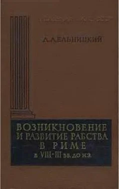 Лев Ельницкий Возникновение и развитие рабства в Риме в VIII—III вв. до н.э. обложка книги