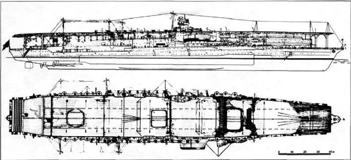 Внешний вид авианосца Akagi после модернизации 1938 г Вид с правого борта - фото 16