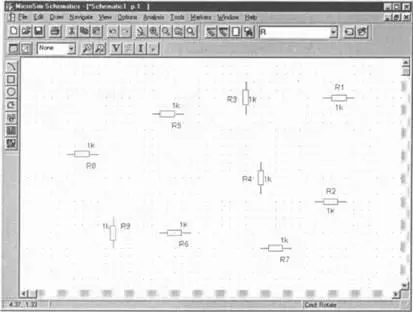Рис 110 Рабочая поверхность листа редактора SCHEMATICS с девятью - фото 12