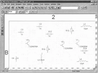 Рис 111 Рабочая поверхность листа редактора SCHEMATICS с различными схемными - фото 13