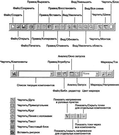 Рис 120 Элементы управления редактора SCHEMATICS В этом разделе - фото 29