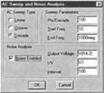 Рис 915 Окно AC Sweep and Noise Analysisс установками для проведения анализа - фото 257