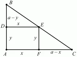 Рис 182 Решение Пусть АВ АС а DE х AD у Тогда DB а у FC а - фото 362