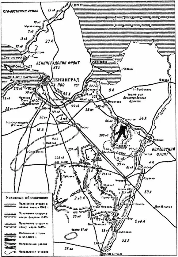 Боевые действия под Ленинградом в первой половине 1942 года Структурная - фото 9