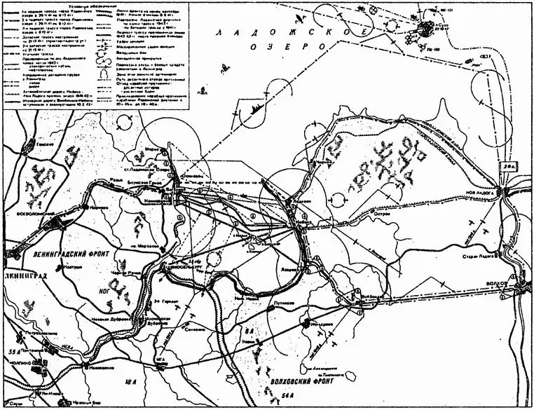 Структурная картасхема функционирования Дороги жизни в 19411942 годах - фото 10