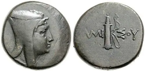 1 Голова юноши в кирбасии Митридат Евпатор горит Амис 120111 гт До - фото 48
