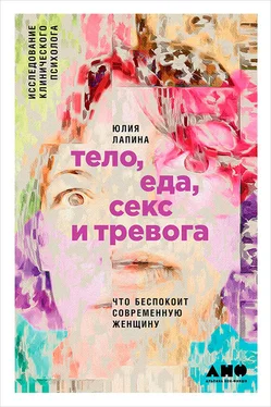 Юлия Лапина Тело, еда, секс и тревога [Что беспокоит современную женщину. Исследование клинического психолога] обложка книги