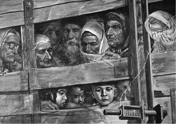 Потяг смерті Картина Рустема Емінова Депортовані кримські татари в - фото 93