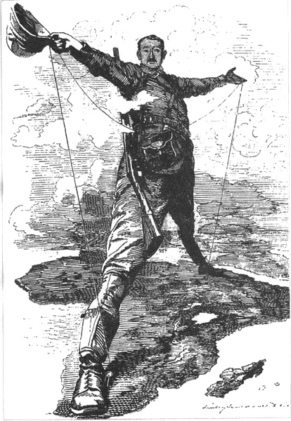 Родс над Африкой Карикатура из английского журнала Панч 1892 г - фото 1