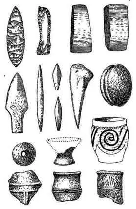 Керамика костяные и каменные изделия относящиеся к каменному веку найденные - фото 7