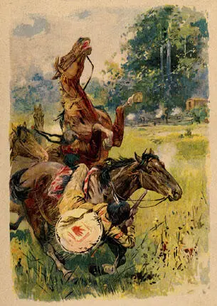 Sie hängen auf der Seite der Rosse die Burschen und wollen uns mit ihrem - фото 4