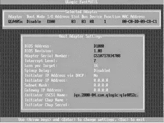 Figure 423The BIOS of the QLogic card provides an opportunity to configure the - фото 118