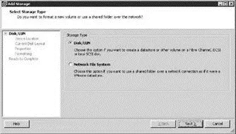 Figure 436The DiskLUN option in the Add Storage wizard formats allows you to - фото 131