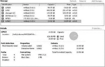 Figure 447The Details of a datastore configured on a fibre channel LUN - фото 142