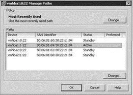 Figure 449The Manage Paths detail box identifies the active and standby paths - фото 144
