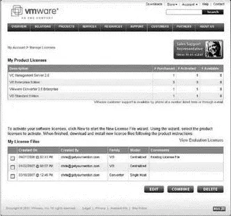 Figure 513Licenses can be combined on VMwares website and then downloaded and - фото 158