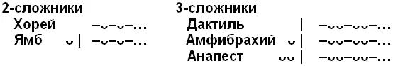 Хорей дактиль и другие стопы именовали раньше то метром то размером Это были - фото 9