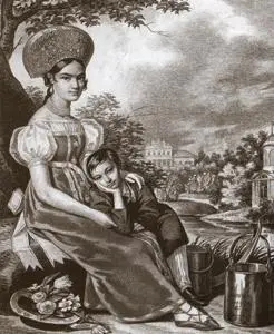 Портрет девушки и мальчика Художник К К Гампельн 1827 г Подстраничные - фото 82