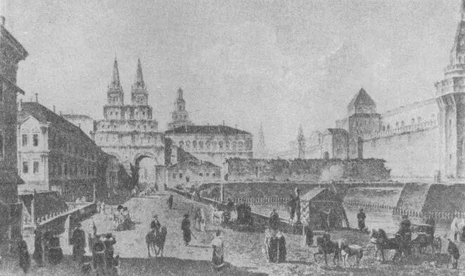 Вид на Воскресенские и Никольские ворота картина ФЯ Алексеева 1841 г - фото 10