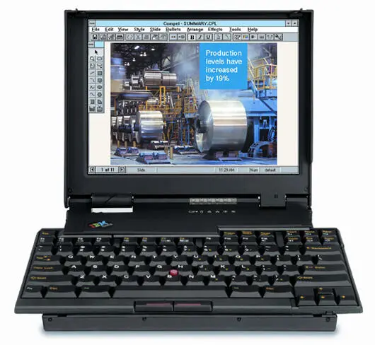 IBM ThinkPad 701 Обратите внимание на клавиатуру Механизм позволяющий не - фото 68