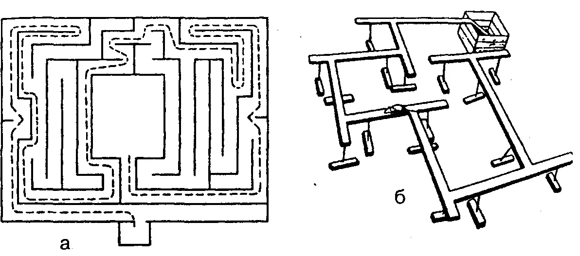 Рис 1 Лабиринты а план первого лабиринта применявшегося в - фото 2