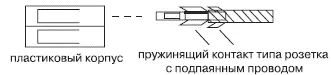 б Конструкция пружинящей клеммы в Соединение двух плат с электронными - фото 198