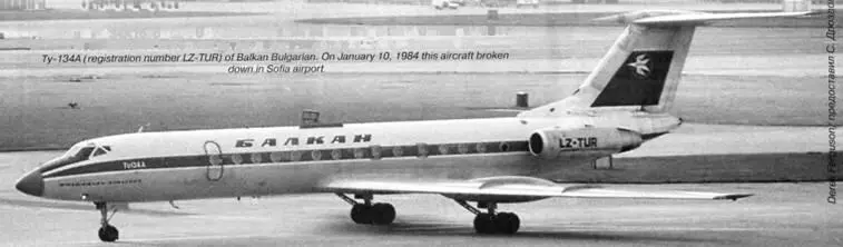 Лайнер Ту134А борт LZTUR авиакомпании Balkan Bulgarian 10 января 1984 г - фото 77