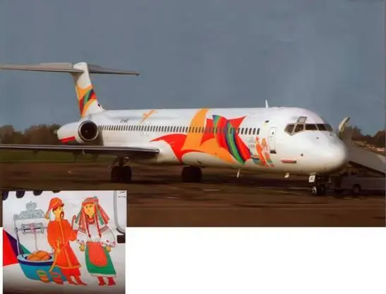 16 октябрясамолет MD82 украинской авиакомпании Роза Ветров окрашенный по - фото 3