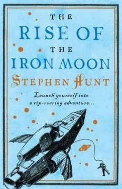 Stephen Hunt The rise of the Iron Moon обложка книги