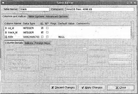 Рис 810 Вы заметили два значка ключа рядом со столбцами cdidи trackidна - фото 31