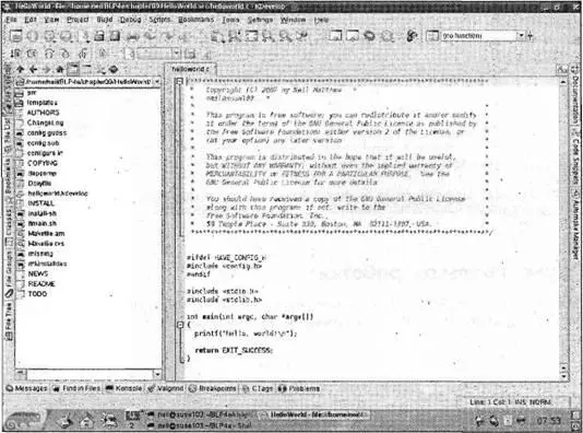 Рис 92 В среде KDevelop существует поддержка систем CVS и Subversion для - фото 34