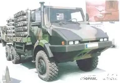 Зарядный автомобиль СОФРАМЭ 6X6 2002 г Артиллерийская установка Цезарь - фото 140