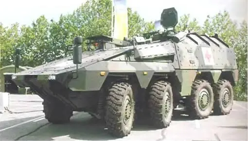 Санитарная бронемашина Сторк созданная при участии фирмы ХИНАФ 8X8 2004 г - фото 715