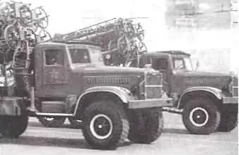 ЯАЗ214 6X6 с ракетным комплексом 2К5 Коршун 1957 г Седельный тягач - фото 927