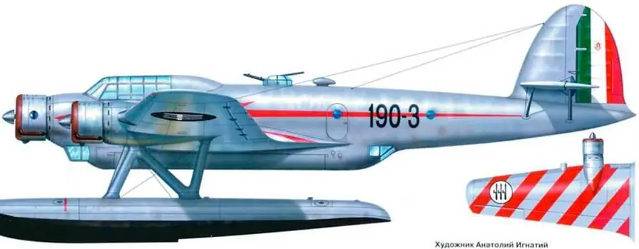 Cant Z506 из 86й авиагруппы 35го морского бомбардировочного полка - фото 131