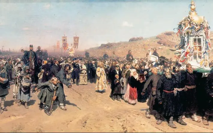 И Е Репин Крестный ход в Курской губернии 188083 гг Государственная - фото 267
