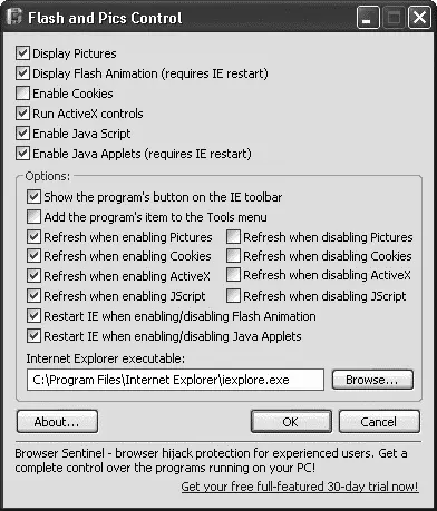 Рис 28 Окно программы Flash and Pics Control После установки настроек - фото 28