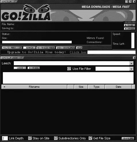 Рис 76 Окно программы GoZilla В остальном возможности программы довольно - фото 173