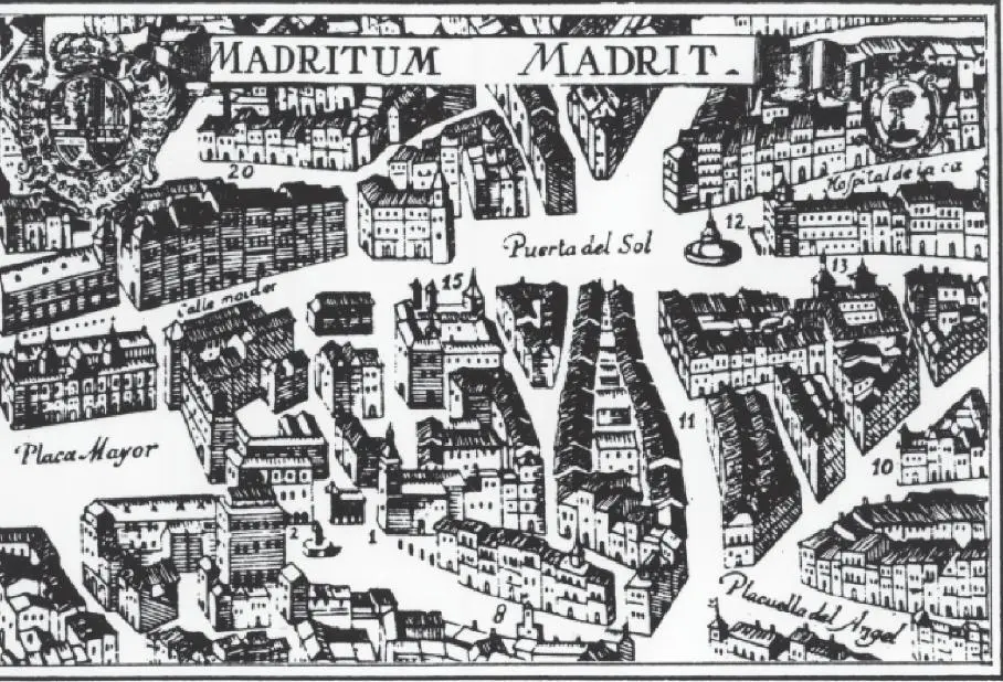 Мадрид Фрагмент плана Гравюра XVII век Для Филиппа II олицетворением и - фото 29