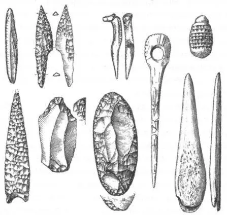 Рис 35Некоторые каменные и костяные орудия а также украшения характерные - фото 46