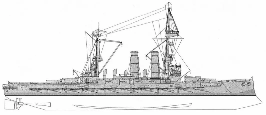 Венерэбл Внешний вид корабля по состоянию на 1915 г Куин Внешний вид - фото 17