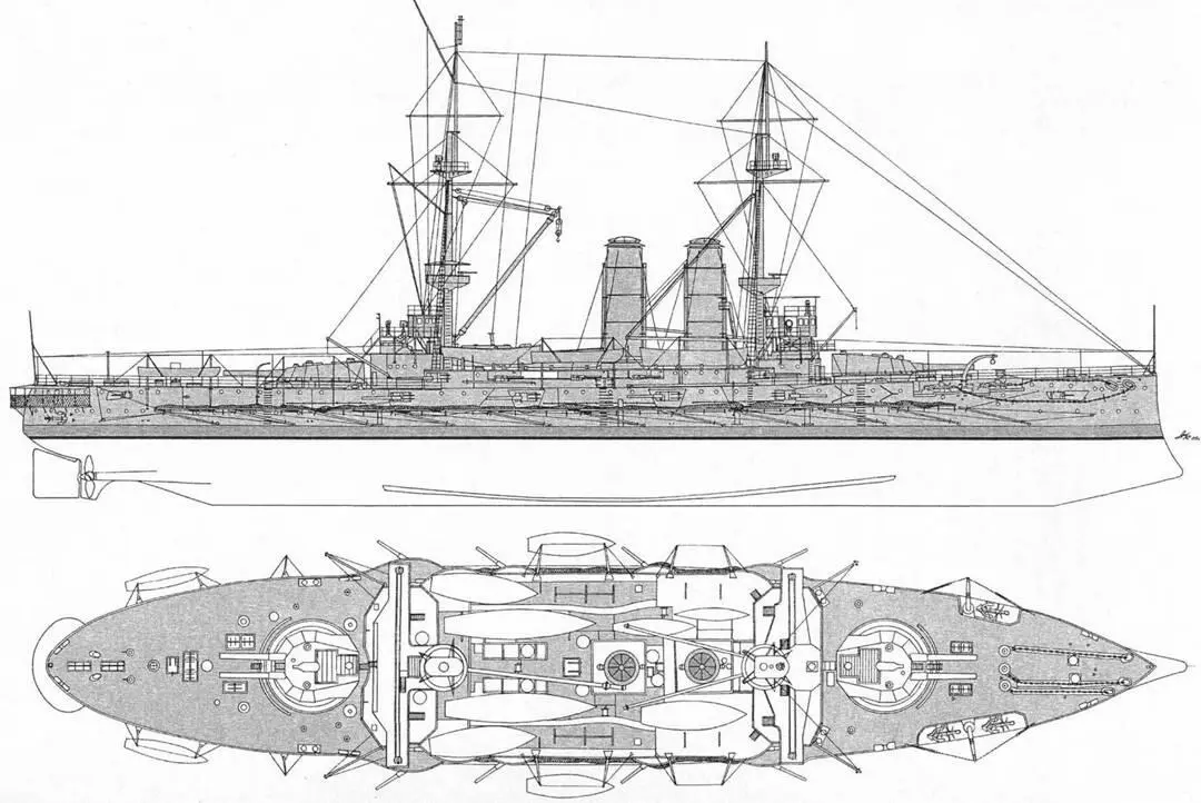 Дункан Внешний вид корабля по состоянию на 1903 г Корнуолис Внешний - фото 29