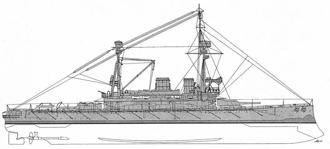 Агамемнон Внешний вид корабля по состоянию на 1915 г в период - фото 61