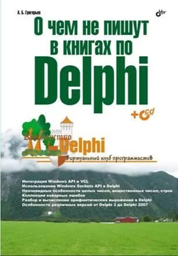 А. Григорьев О чём не пишут в книгах по Delphi обложка книги