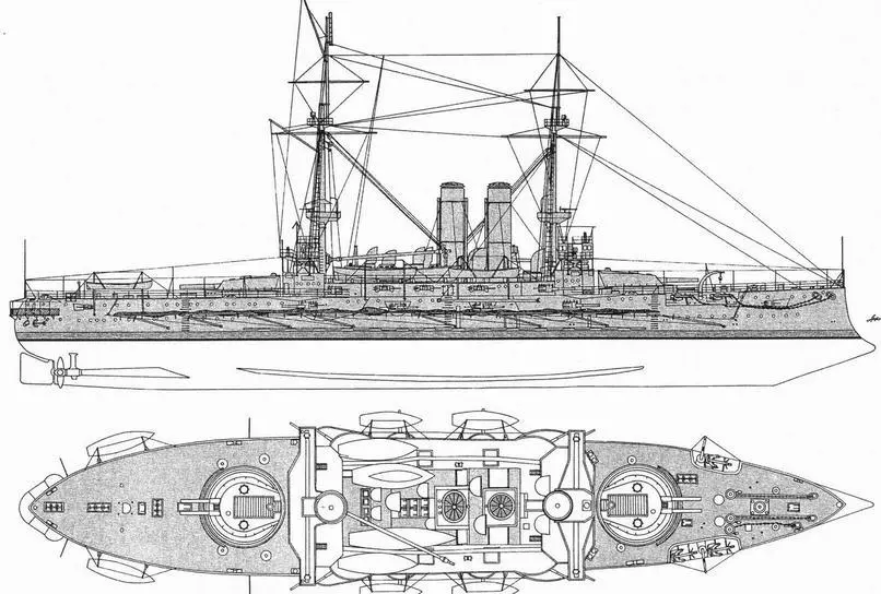 КанопусВнешний вид корабля на момент вступления в строй 1901 г Альбион - фото 56