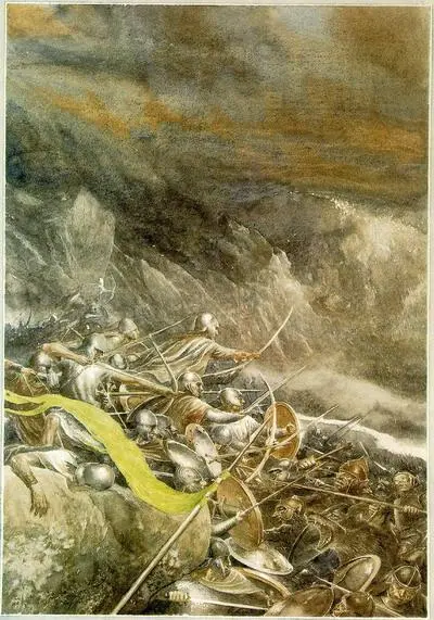 Como Gandalf esperava o exército orc juntarase atrás da vanguarda repelida e - фото 27