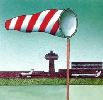 На аэродромах и возле мостов направление и силу ветра издали показывают - фото 64