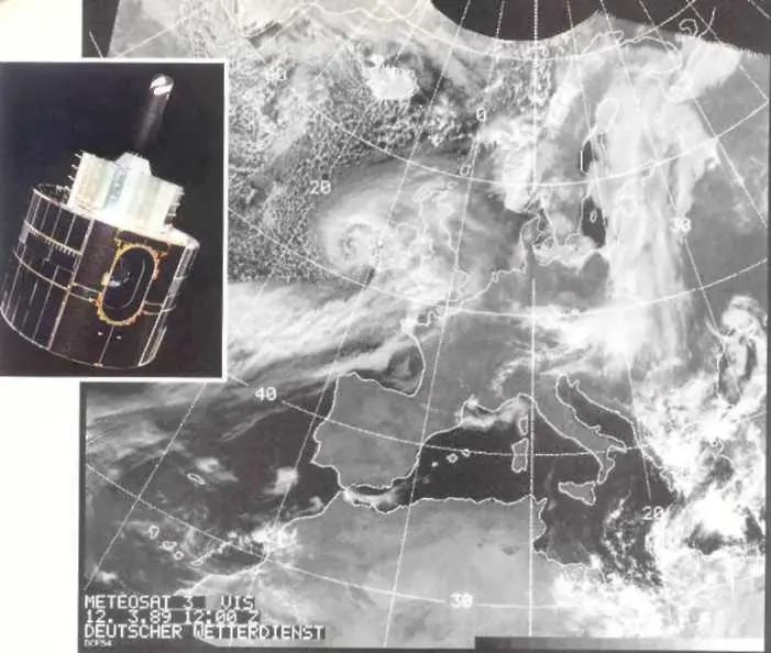Метеорологические искусственные спутники как показанный слева Метеосат с 1977 - фото 69