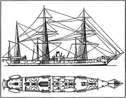 Клипер Джигит1877 г А клипер Разбойник спущенный 5 августа 1878 г на - фото 52