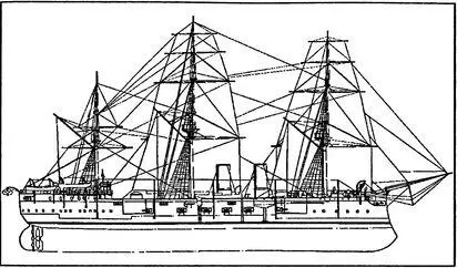 Броненосный фрегат Суперб 1881 г Броненосец Лорд Уорден Зато - фото 67